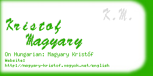 kristof magyary business card